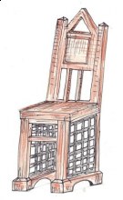 Židle kombinace dřevo kov záda erb odlehčená